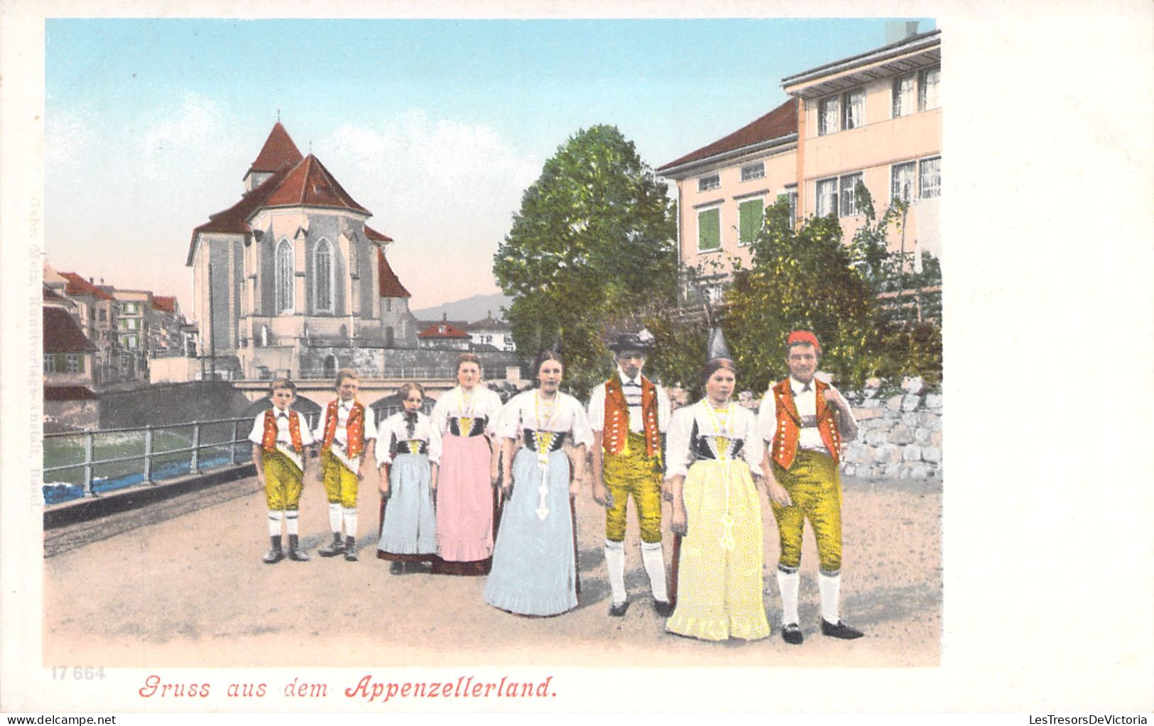 SUISSE - Gruss Aus Dem Appenzellerland - Groupe De Villageois - Carte Postale Ancienne - Appenzell