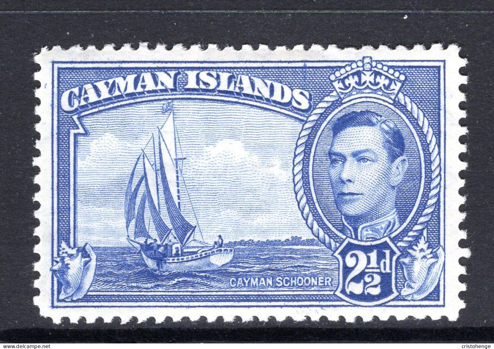 Cayman Islands 1938-48 KGVI Pictorials - 2½d Rembro - Schooner HM (SG 120) - Cayman Islands