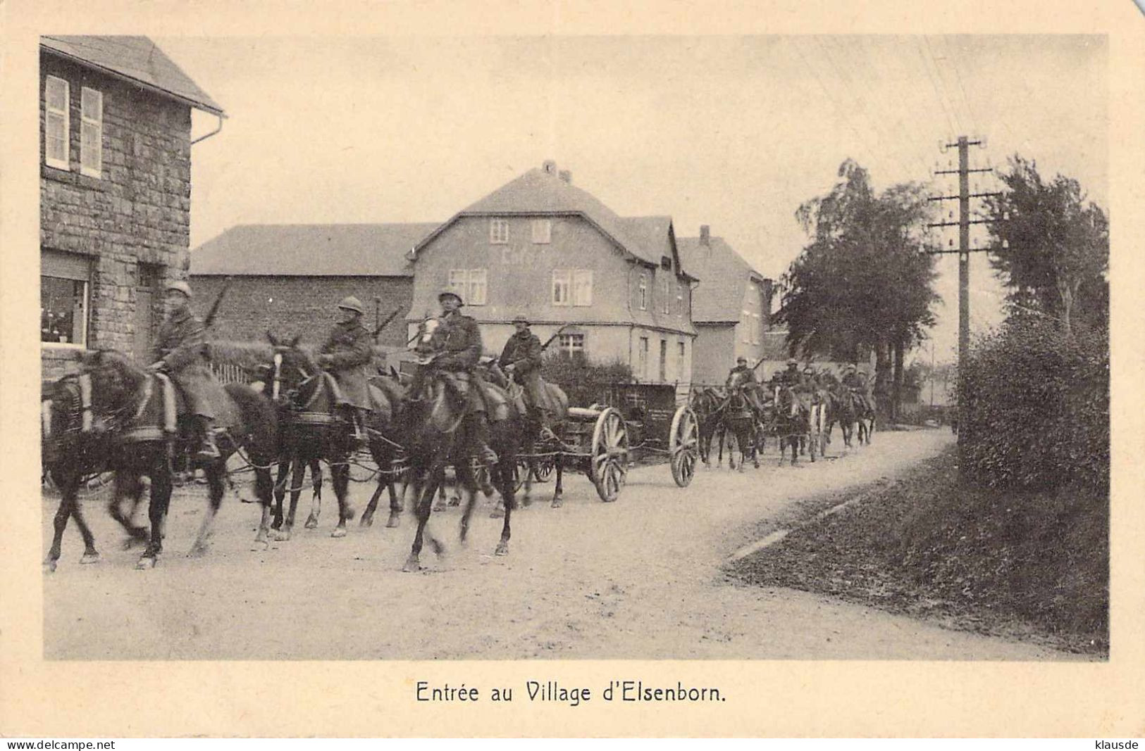 Entree Au Village D `Elsenborn Gel.1928 - Elsenborn (camp)