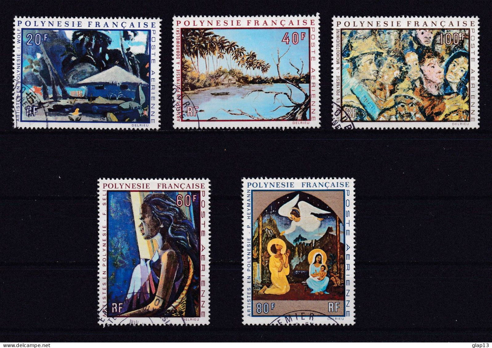 POLYNESIE 1972 PA N°55/59 OBLITERE TABLEAUX - Used Stamps