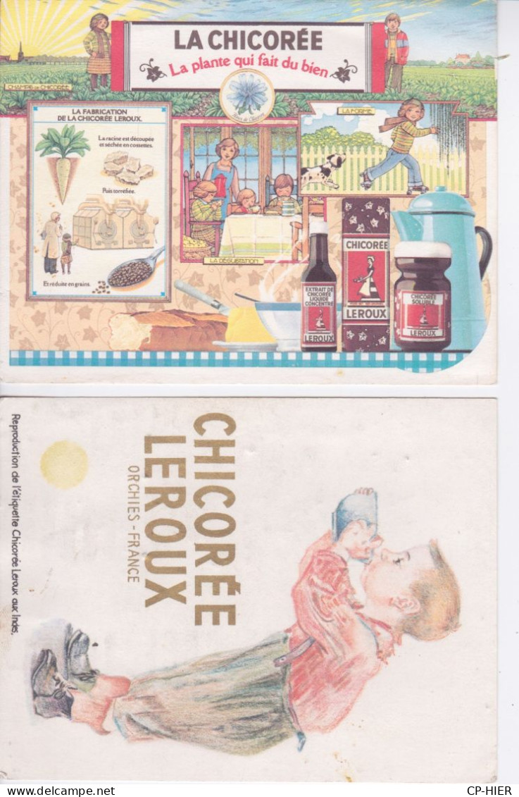 2 PETIT CALENDRIER - 1984 1986 - PUB CHICOREE - LEROUX - - Petit Format : 1981-90