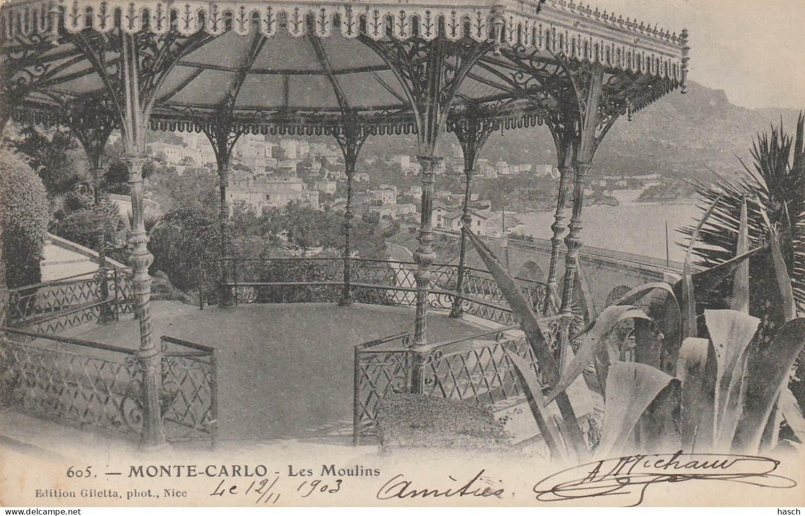 4923 91 Monte Carlo, Les Moulins. 1903.  - Terraces