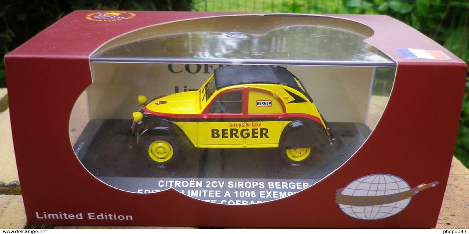 Citroën 2CV - Sirops Berger - 1950 - Jaune, Noir & Rouge - Cofradis - Ixo