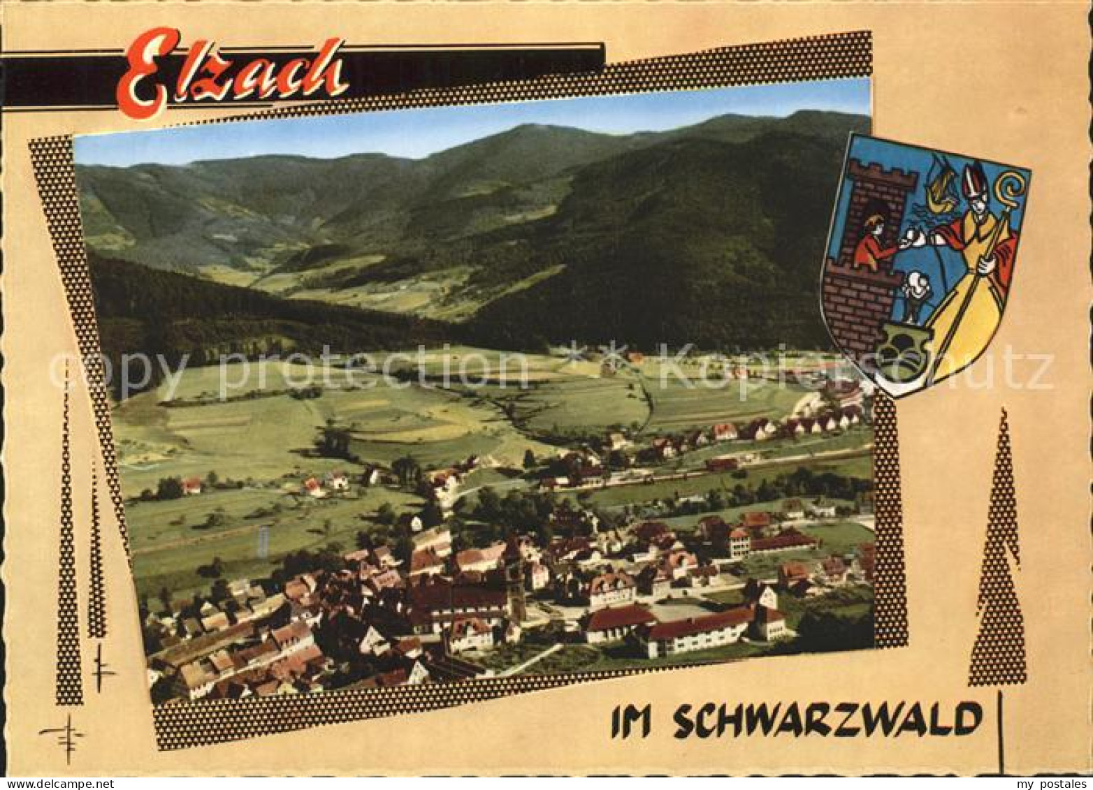 41958655 Elzach Im Schwarzwald Wappen Fliegeraufnahme Elzach - Elzach