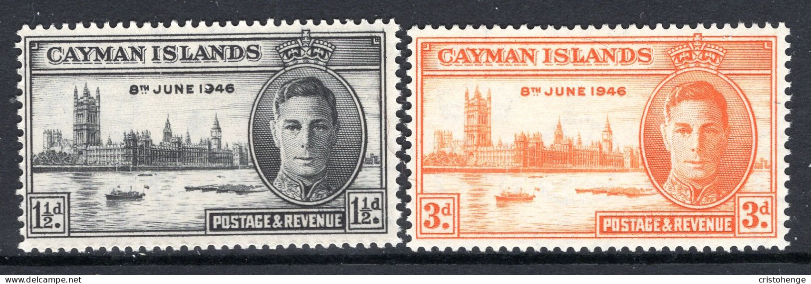 Cayman Islands 1946 Victory Set MNH (SG 127-128) - Cayman Islands