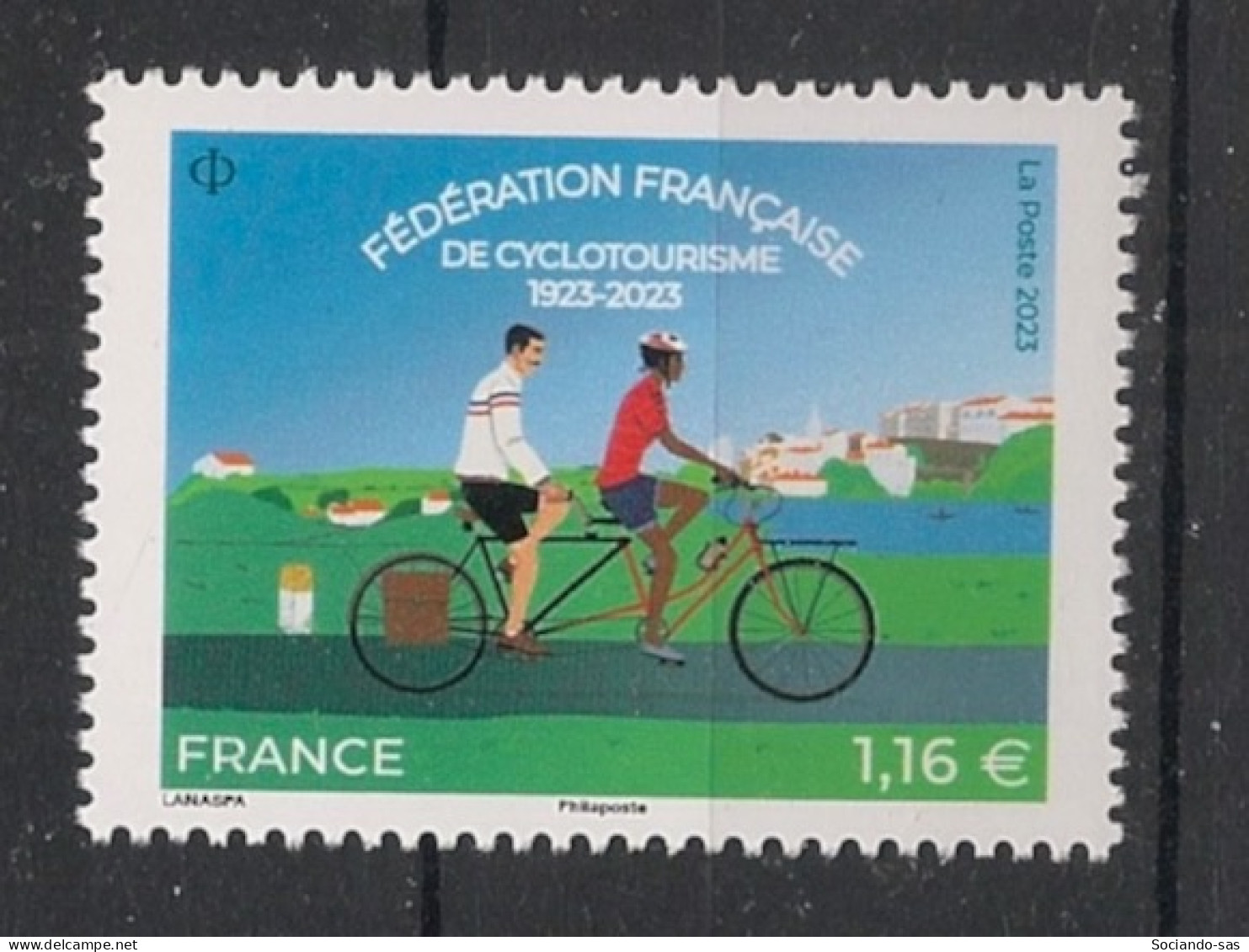 FRANCE - 2023 - N°YT. 5704 - Cyclotourisme - Neuf Luxe ** / MNH / Postfrisch - Vélo
