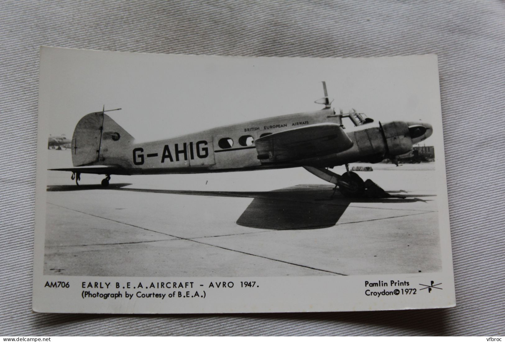 Cpsm Carte Photo, Avion Early BEA Aircraft Avro 1947, Aviation - 1919-1938: Entre Guerres
