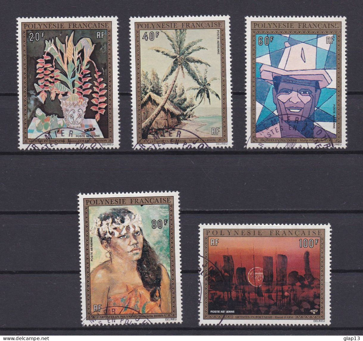 POLYNESIE 1974 PA N°84/88 OBLITERE TABLEAUX - Used Stamps