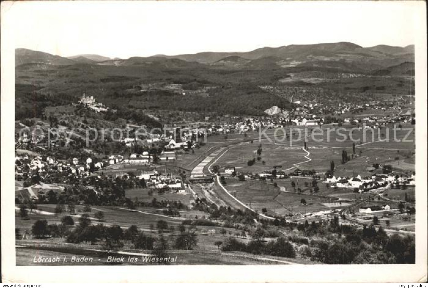 41957063 Loerrach Panorama Blick Ins Wiesental Loerrach - Loerrach