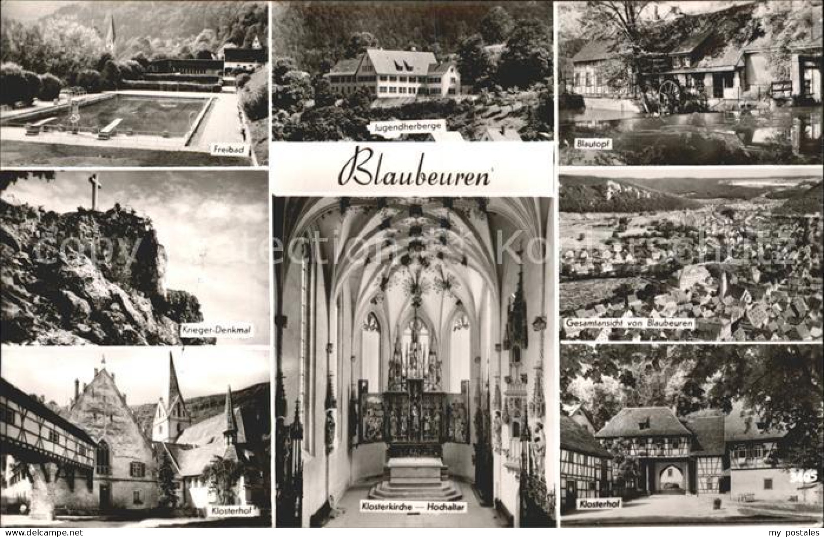 41957051 Blaubeuren Freibad Jugendherberge Blautopf Klosterhof Kirche Hochaltar  - Blaubeuren