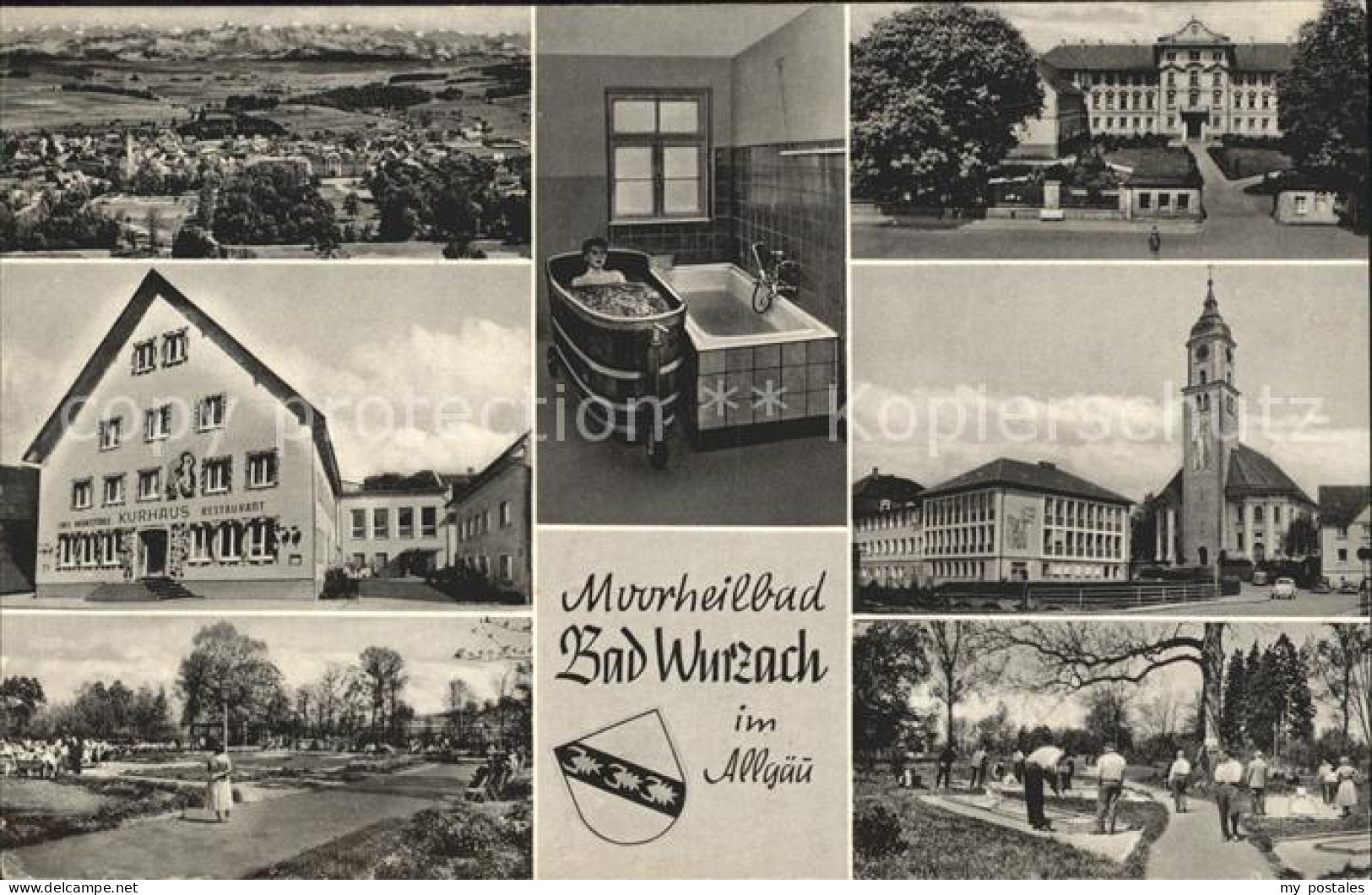 41957046 Bad Wurzach Moorheilbad Kurhaus Park Minigol Kirche Wappen Bad Wurzach - Bad Wurzach