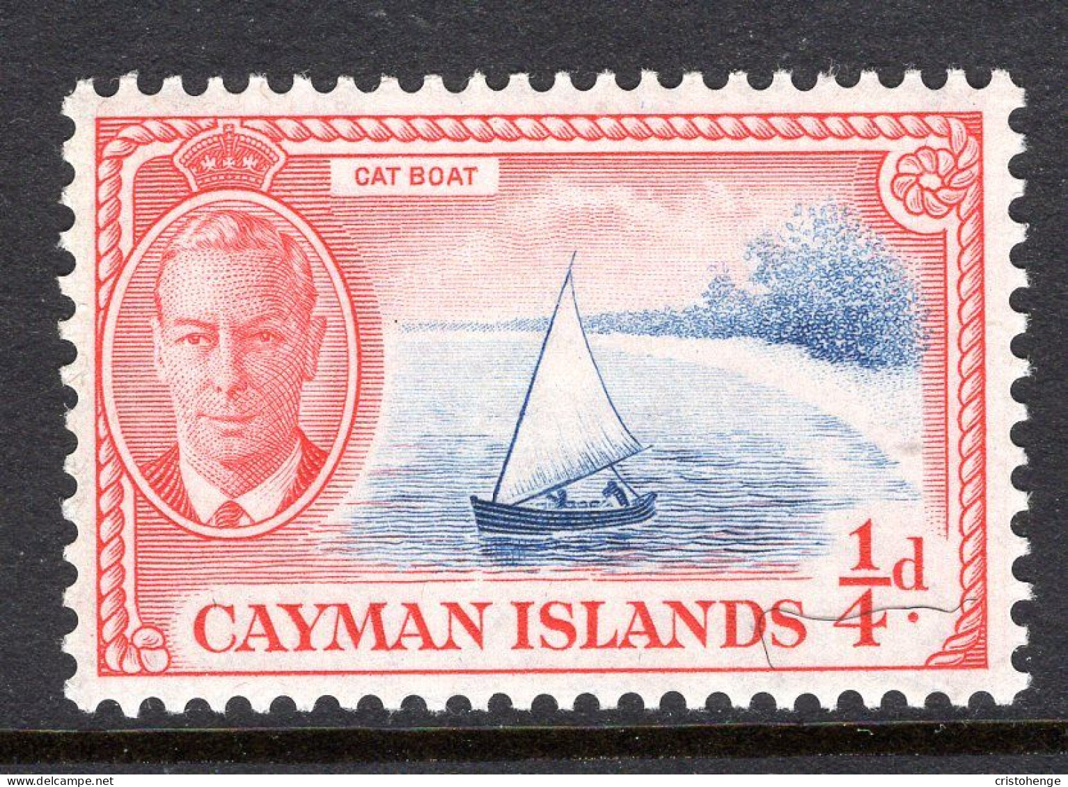 Cayman Islands 1950 KGVI Pictorials - ¼d Cat Boat HM (SG 135) - Cayman Islands