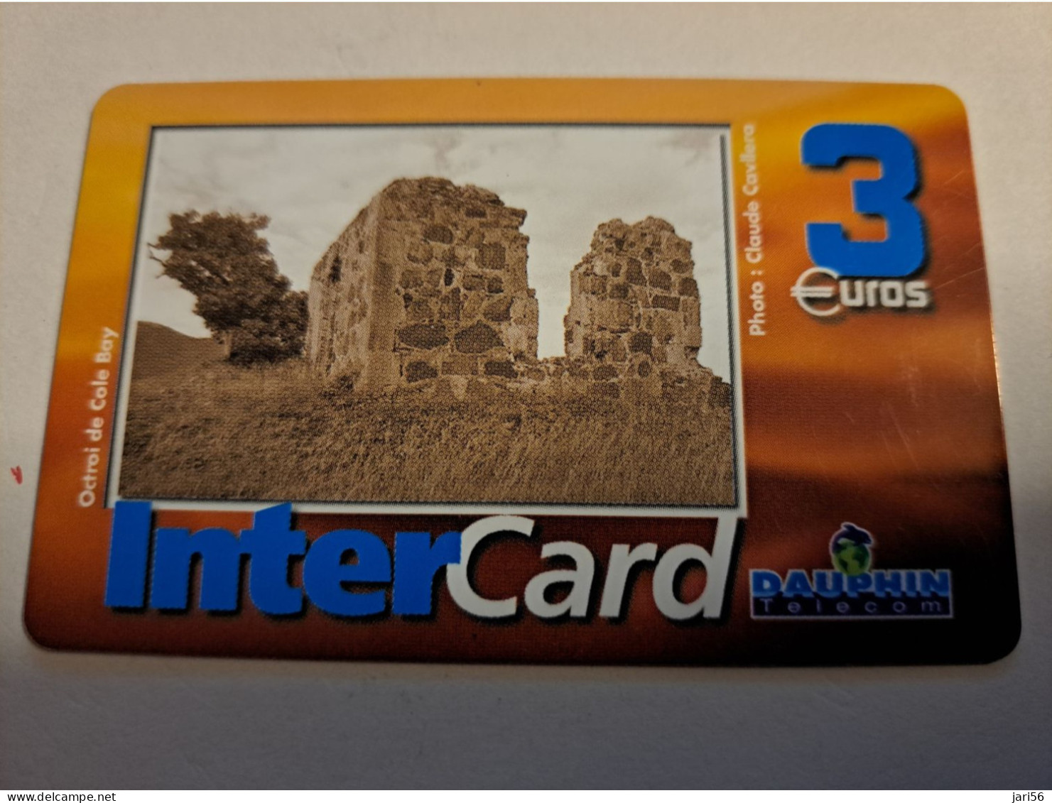 ST MARTIN / INTERCARD  3 EURO  OCTROI DE COLE BAY           NO 091   Fine Used Card    ** 16103 ** - Antillas (Francesas)