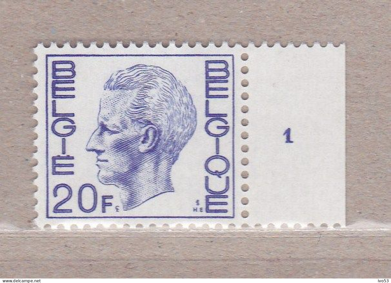 1971 Nr 1587** Plaatnummer:1.Koning Boudewijn.Type Elstrom. - 1971-1980