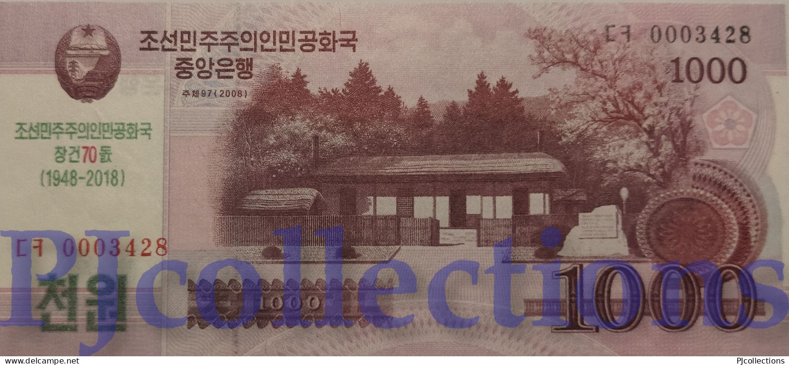 KOREA 1000 WON 2018 PICK CS21 UNC LOW SERIAL NUMBER - Corée Du Nord
