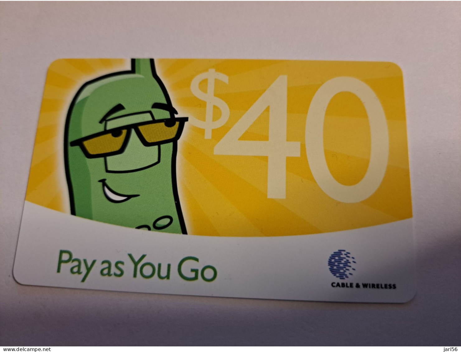 DOMINICA  $40,- PAY AS YOU GO  WITH TEXT DOMINICA RIGHT CORNER ** 16109 ** - Dominica