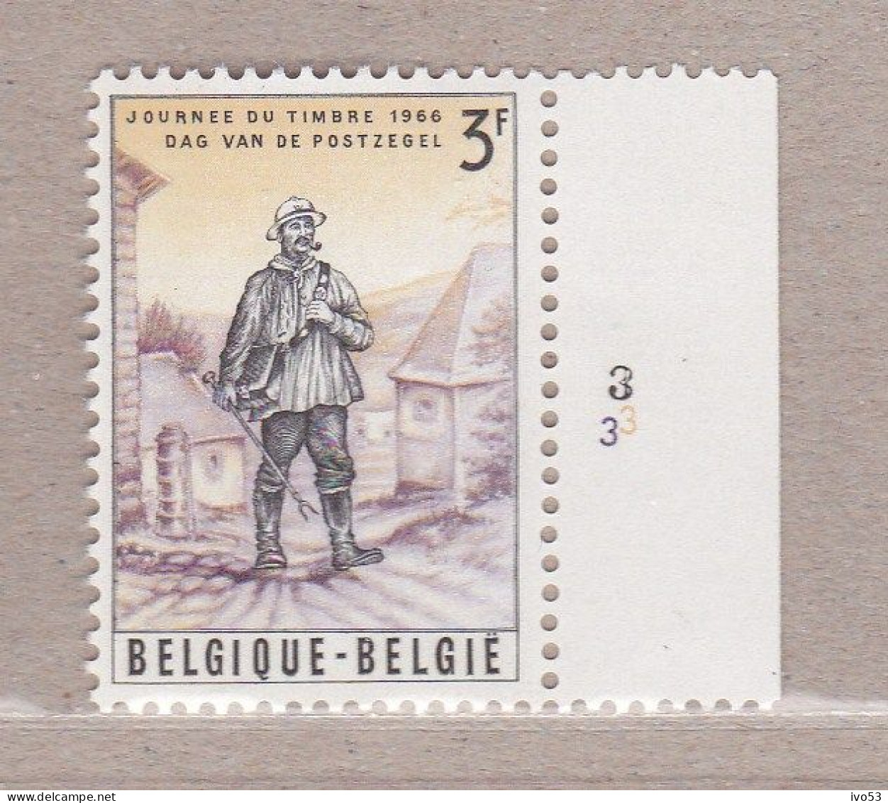 1966 Nr 1367** Plaatnummer:3.DAG VAN DE POSTZEGEL. - 1961-1970