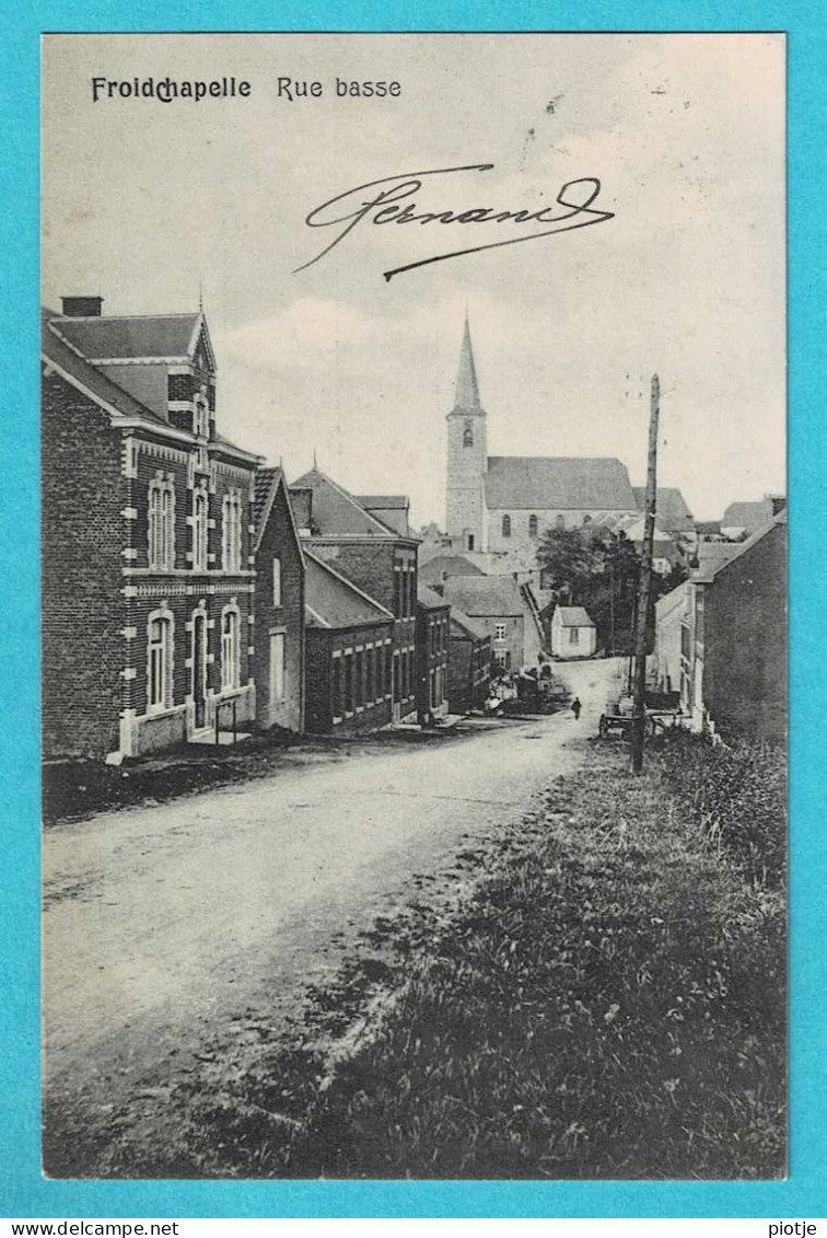 * Froidchapelle (Hainaut - La Wallonie) * (Edit F. Mathieu Werion, Nr 5114) Rue Basse, église, Unique, TOP, Rare - Froidchapelle