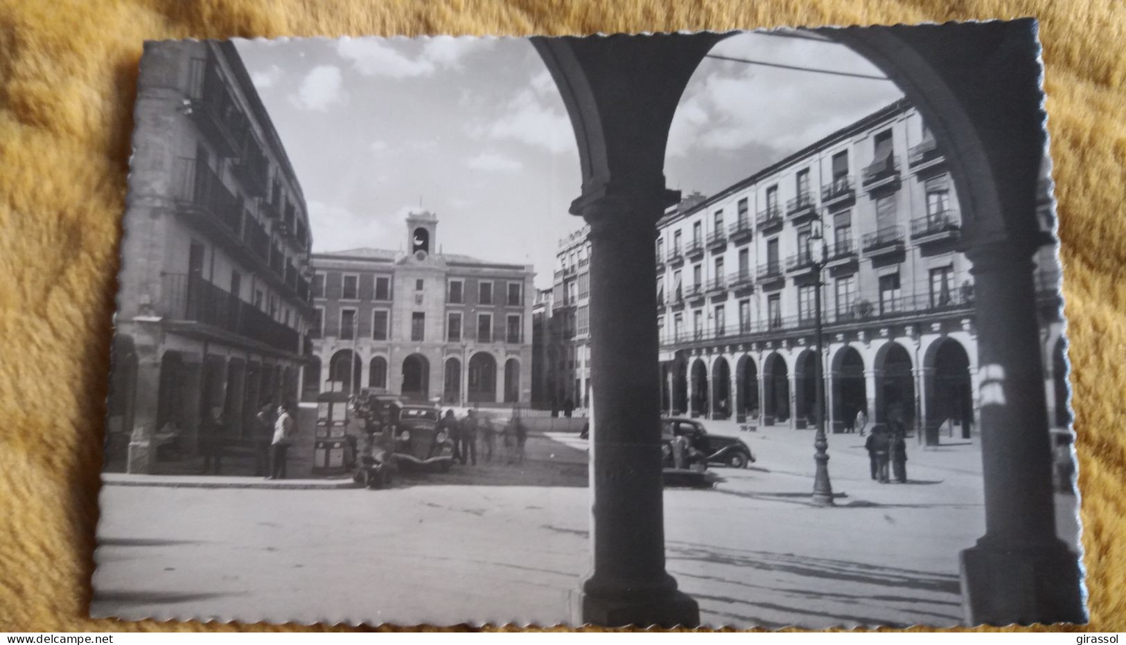 CPSM ZAMORA  PLAZA MAYOR MAIN SQUARE GRAND PLACE AUTO VOITURE ARCADES ED GARCIA GARRABELLA 16 - Zamora