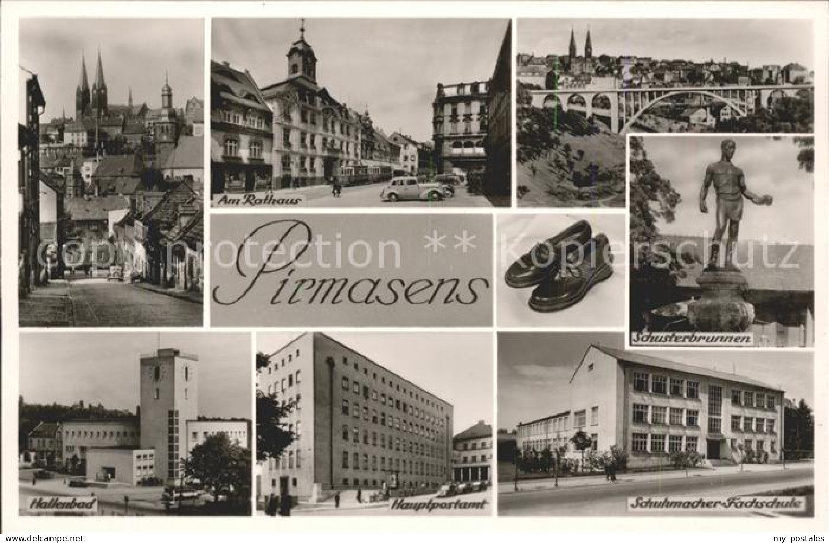 41953796 Pirmasens Rathaus Bruecke Schusterbrunnen Skulptur Schuhmacher Fachschu - Pirmasens