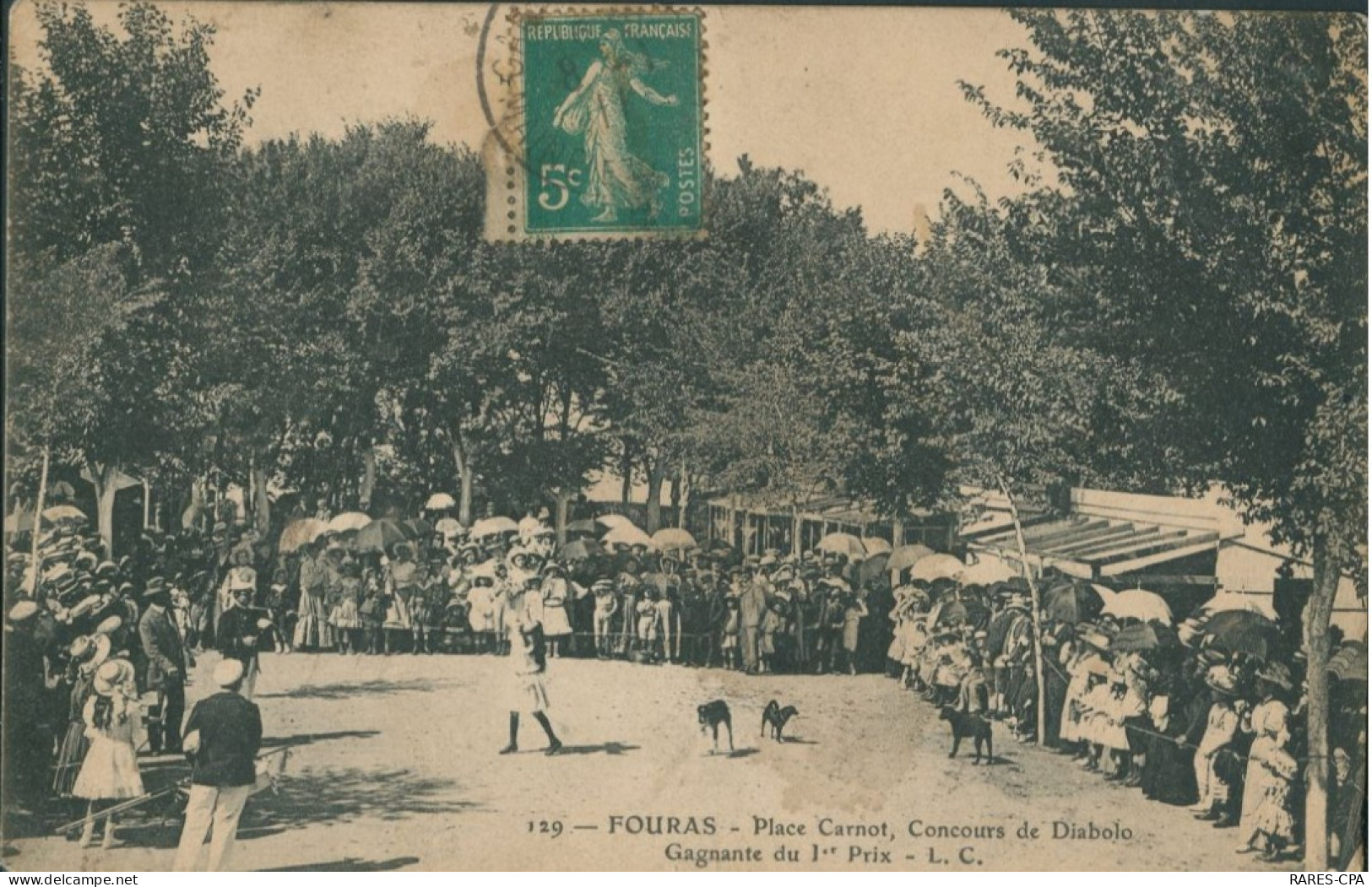 17 FOURAS - Place Carnot N Concours De Diabolo Gagnante Du 1 Er Prix - TOP RARE - Fouras-les-Bains