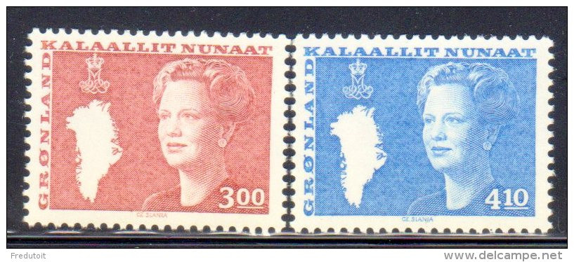 GROENLAND - N°167/8 ** (1988) Série Courante - Unused Stamps