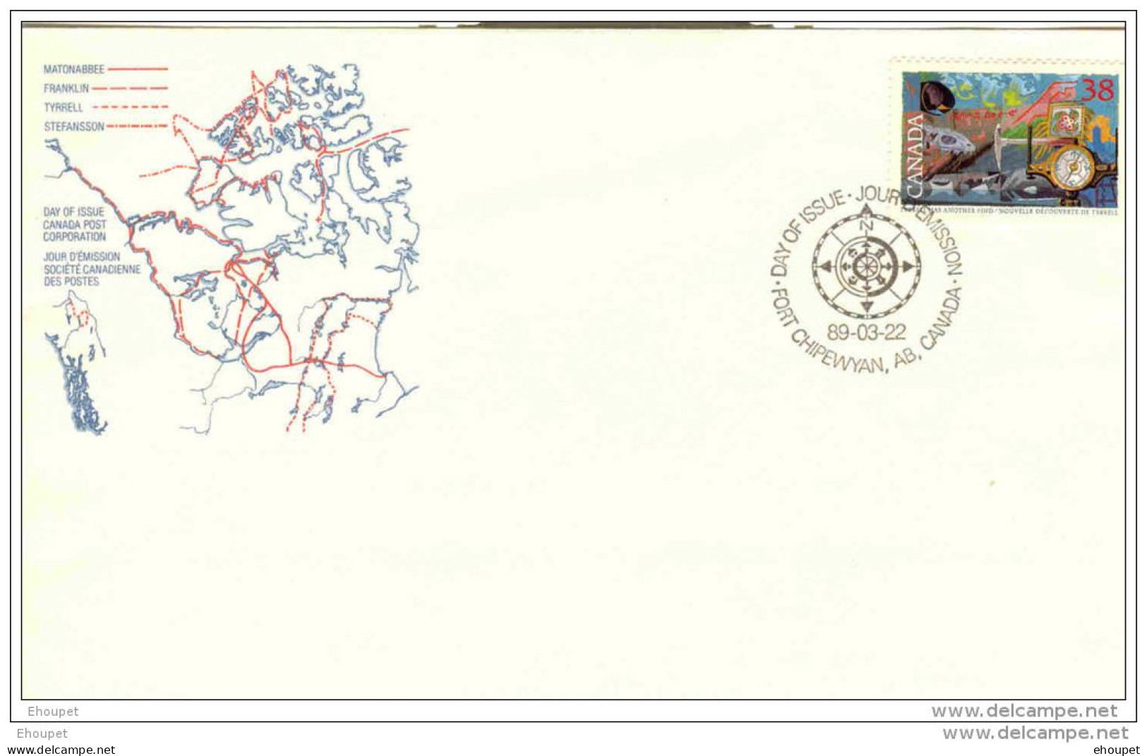 FDC 22 MARS 1989 EXPEDITION TYRELL - 1981-1990
