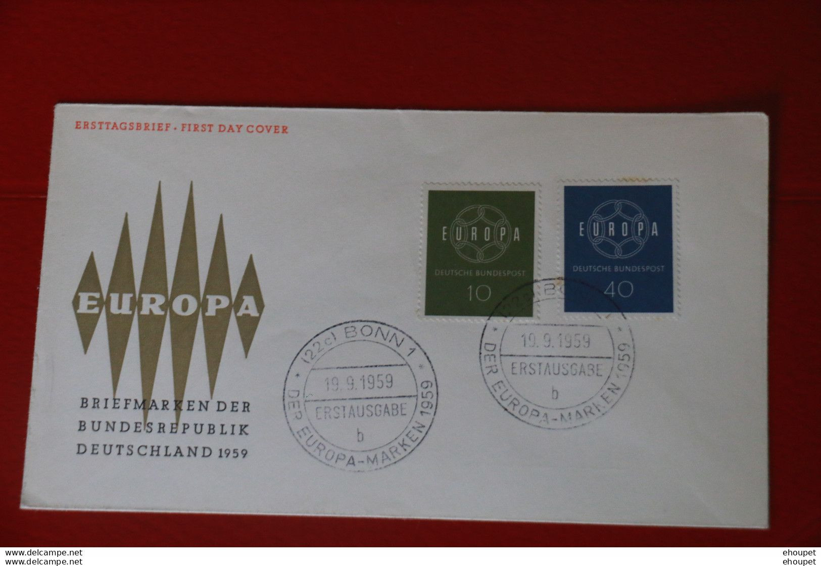 FDC BONN 19 SEPTEMBRE 1959. EUROPA - 1959