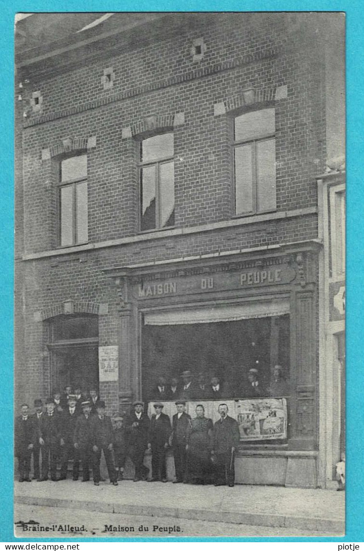 * Braine L'Alleud - Eigenbrakel (Brabant Wallon) * Maison Du Peuple, Café, Animée, Unique, TOP, Rare, Zeldzaam - Braine-l'Alleud