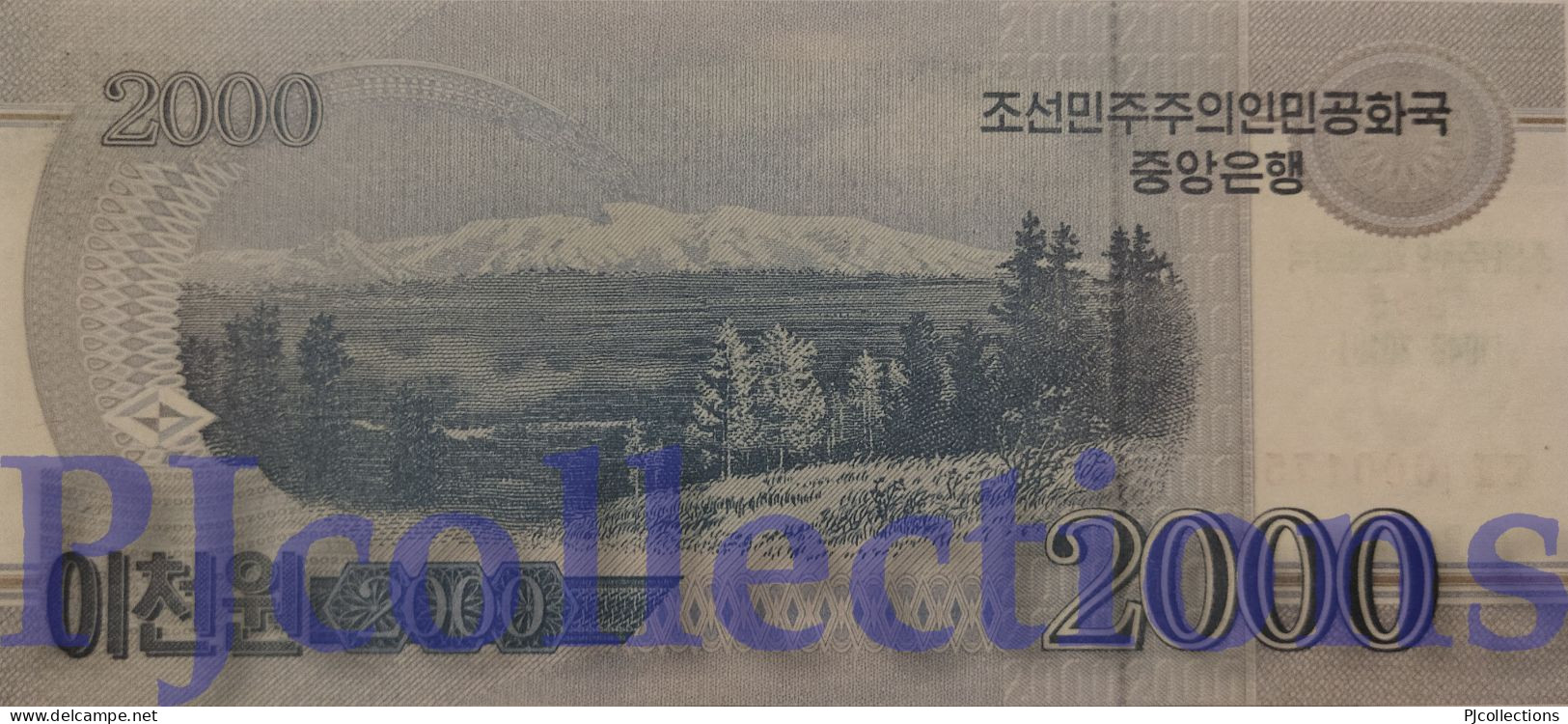 KOREA 2000 WON 2018 PICK CS22 UNC LOW SERIAL NUMBER "0001754" - Corée Du Nord