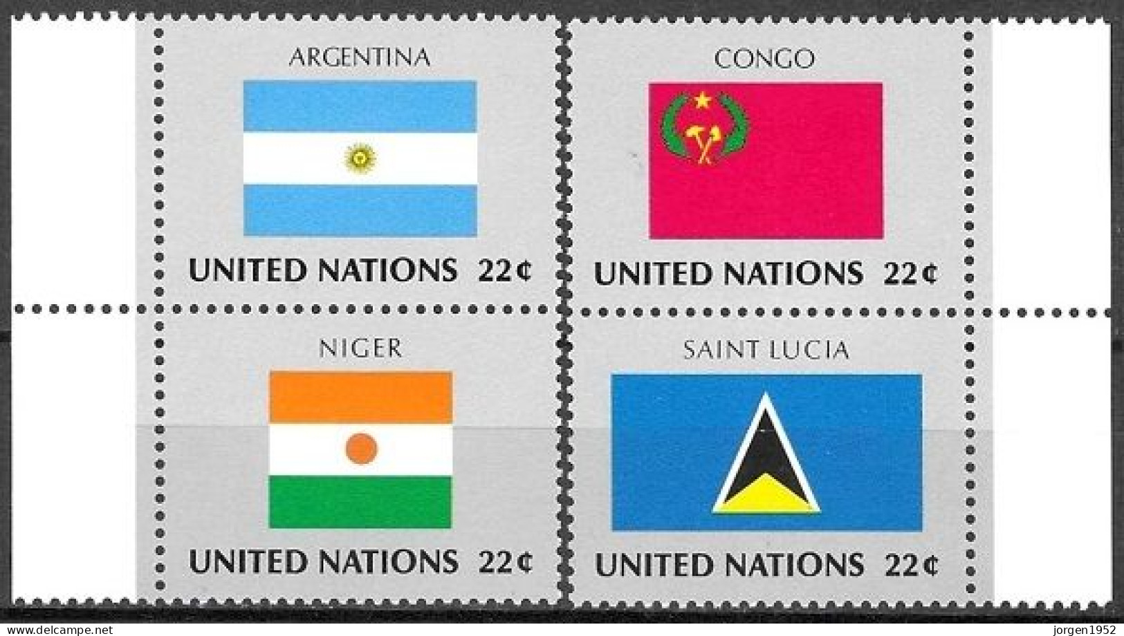 UNITED NATIONS # NEW YORK FROM 1987 STAMPWORLD 532-35** - Neufs
