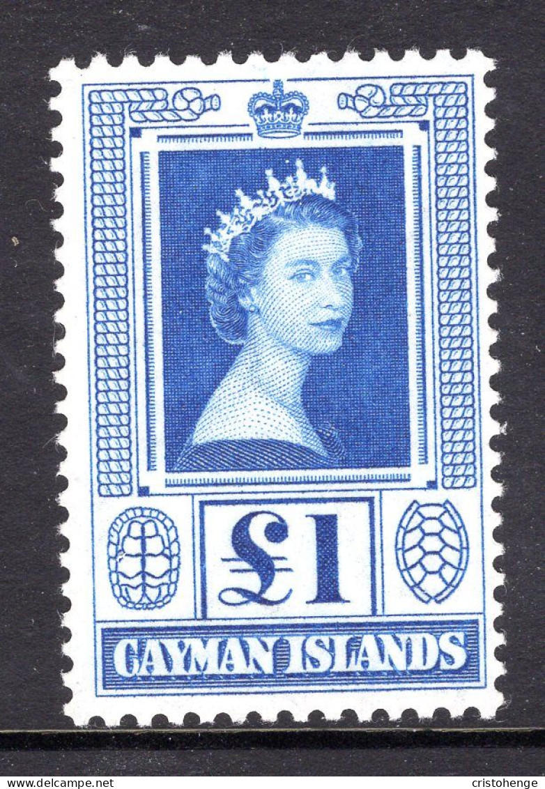 Cayman Islands 1953-62 QEII Pictorials - £1 Queen Elizabeth II MNH (SG 161a) - Cayman Islands