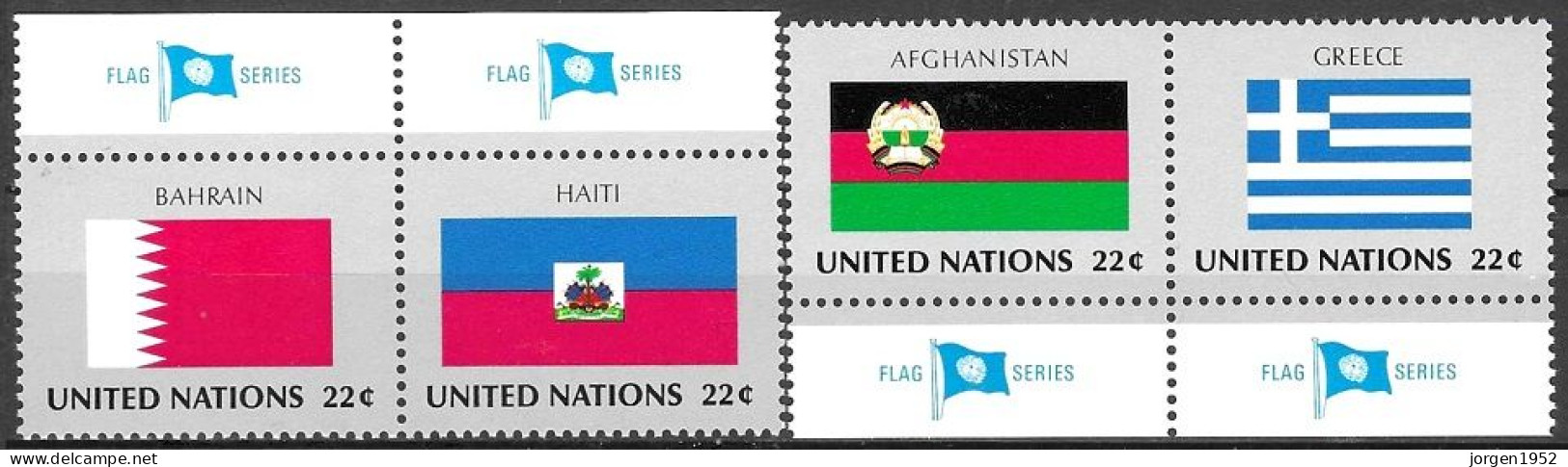 UNITED NATIONS # NEW YORK FROM 1987 STAMPWORLD 536--39** - Neufs