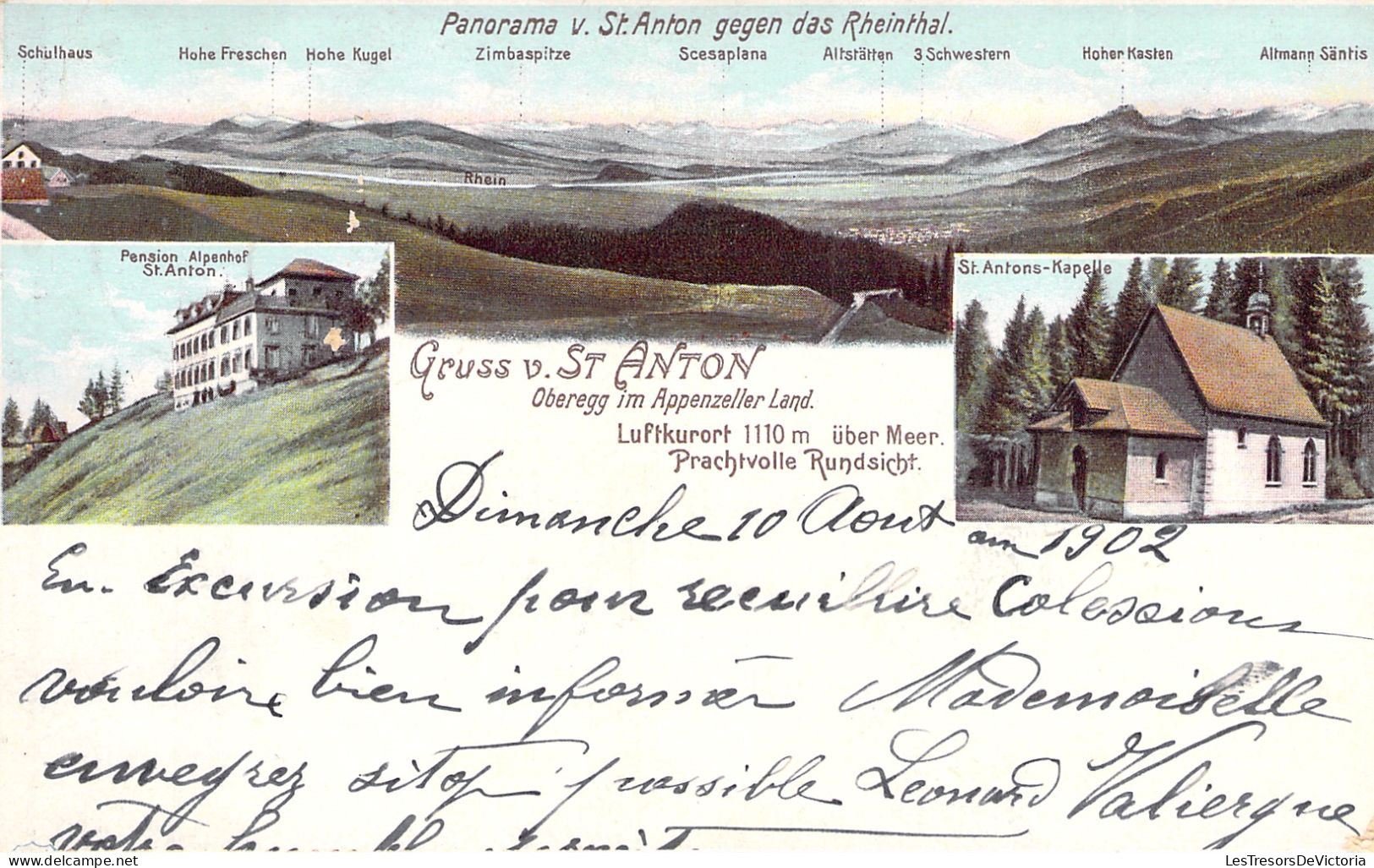 SUISSE - Panorama St Anton Gegen Das Rheinthal - Gruss V St Anton - Oberegg Im Appenzeller Land - Carte Postale Ancienne - Appenzell