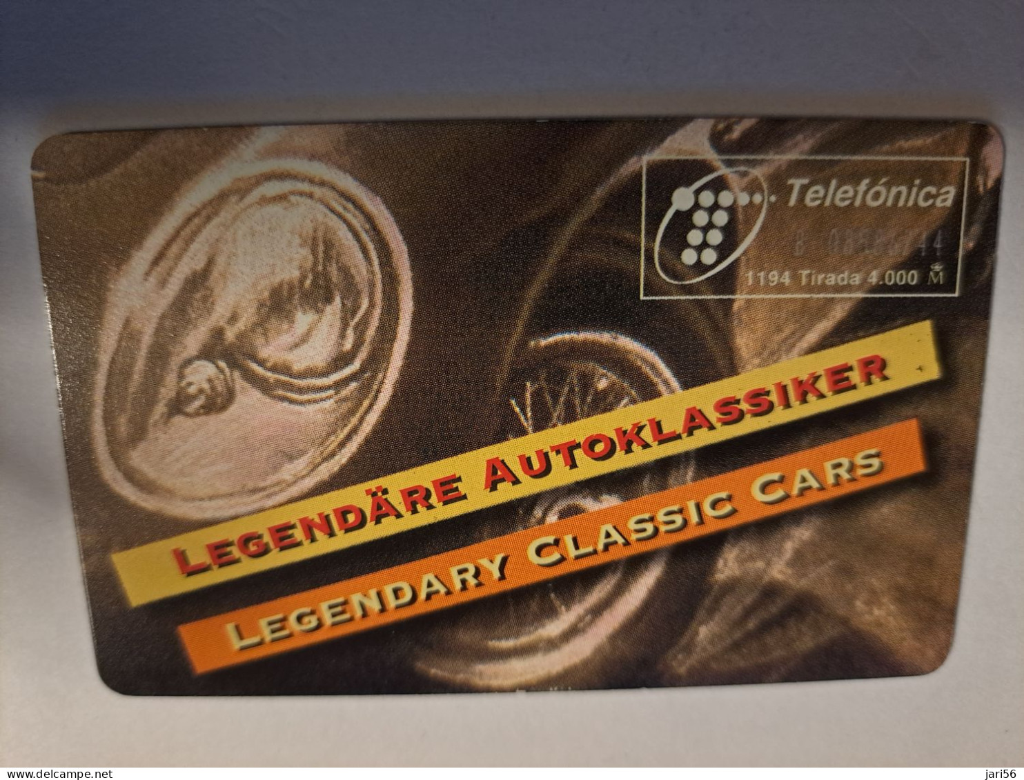 SPAIN/ ESPANA /1000 UNITS / JAGUAR XK 120/ CAR/AUTO/  / /    /TIRADA 4000 EX   /  MINT    CHIP CARD  **16120** - Emissions Basiques