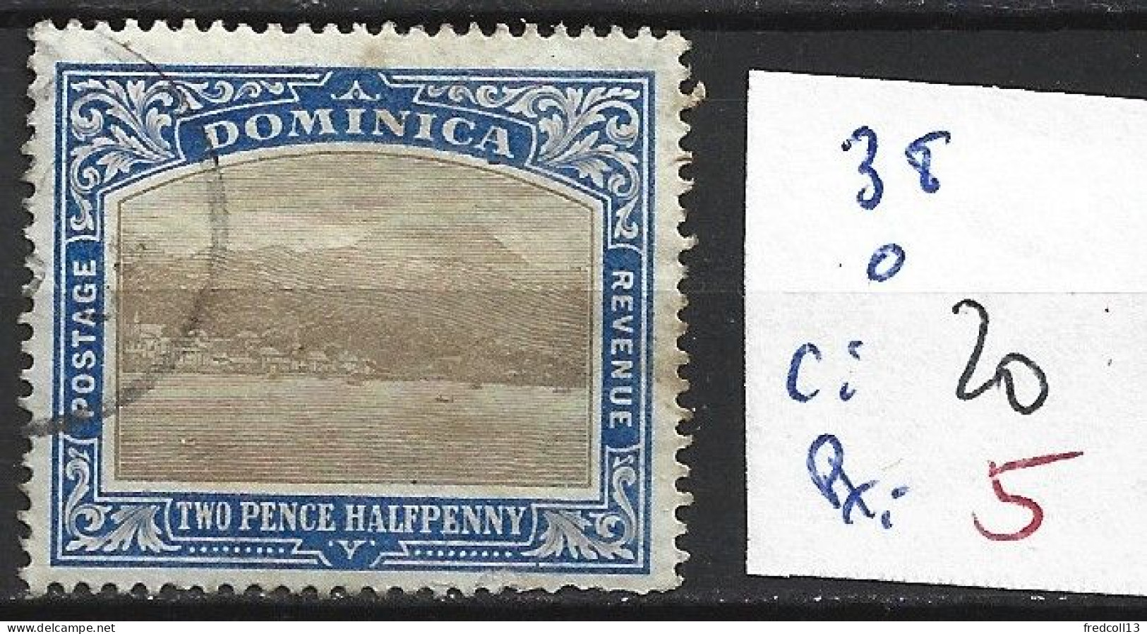 DOMINIQUE 38 Oblitéré Côte 20 € - Dominica (...-1978)