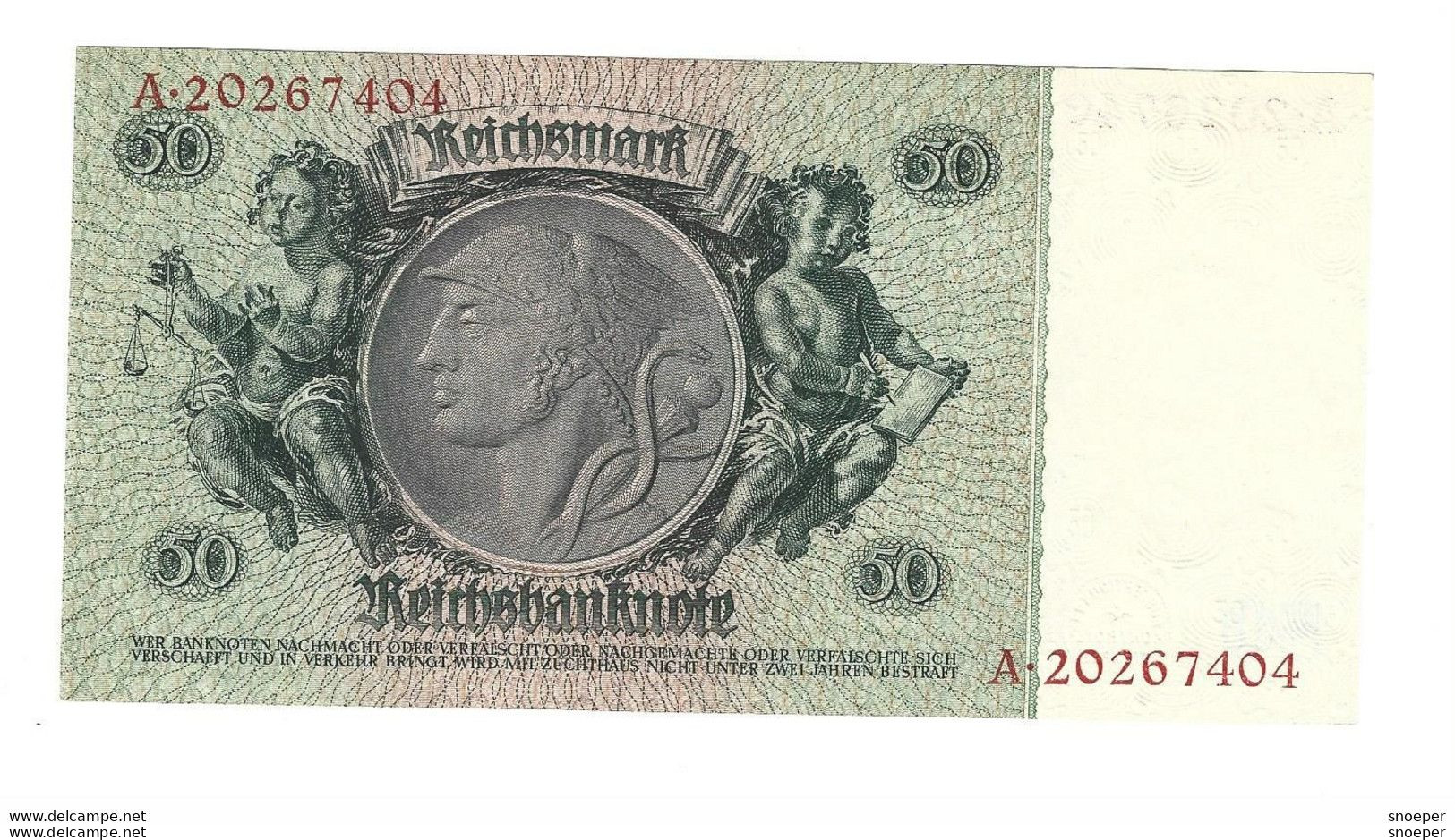 *Germany 50 Mark   30/3/1933   182a  Unc!!! - 50 Mark