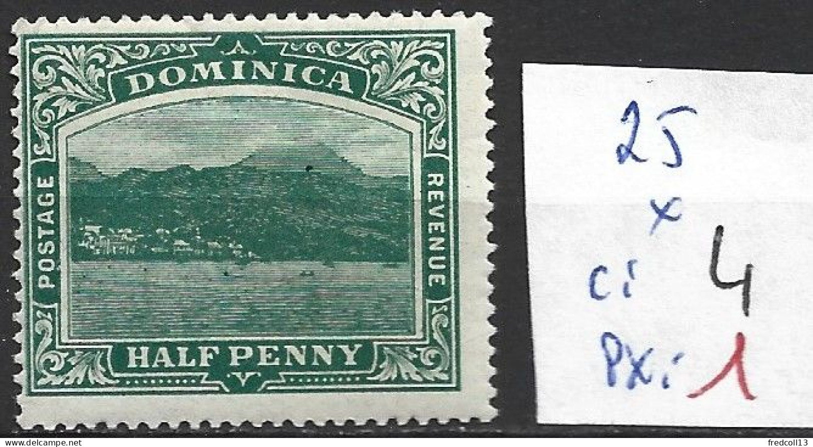 DOMINIQUE 25 * Côte 4 € - Dominica (...-1978)