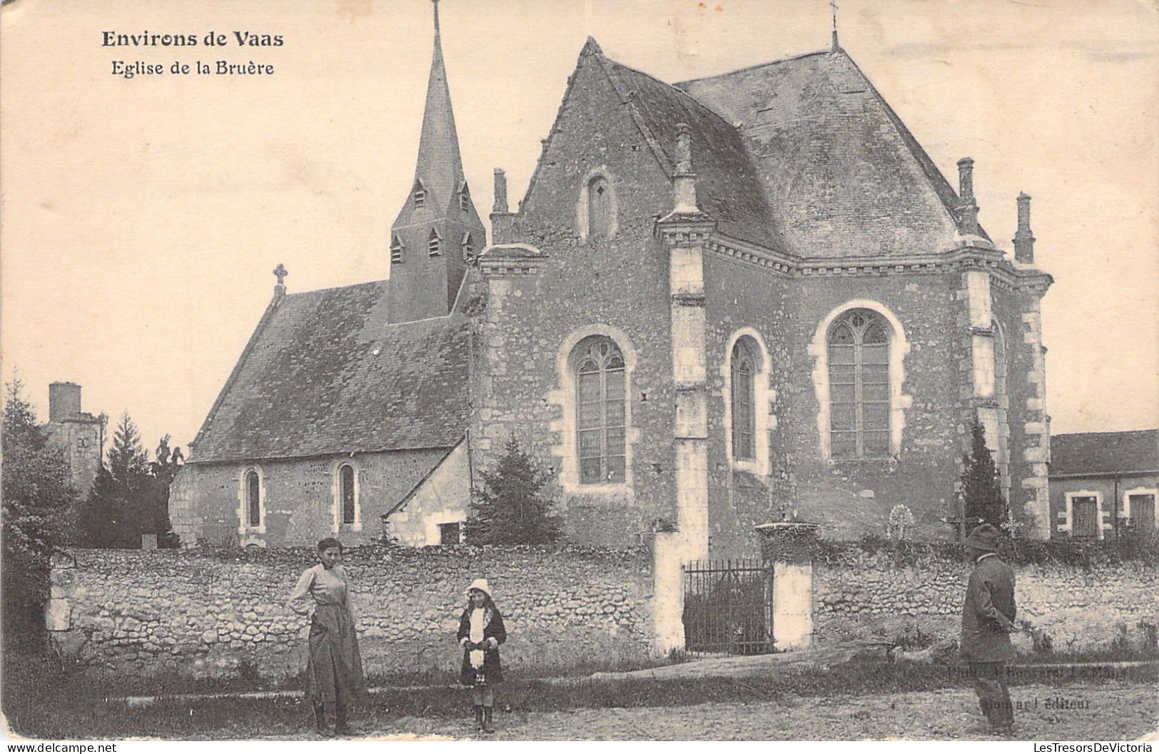 FRANCE - Environs De Vaas - Eglise De Bruere - Animé - Carte Postale Ancienne - Otros & Sin Clasificación