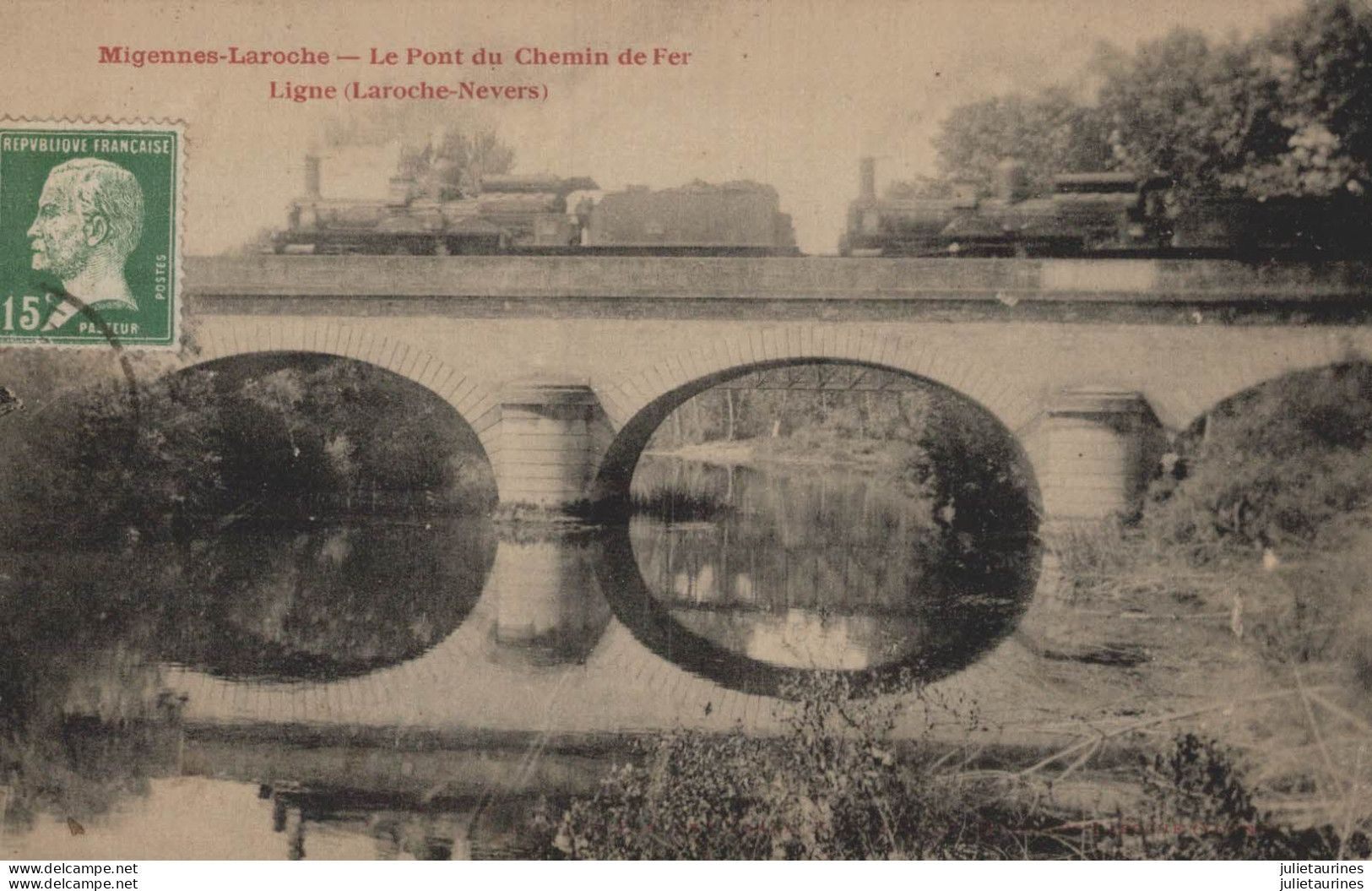 89 MIGENNES LAROCHE LE PONT DU CHEMIN DE FER LIGNE LAROCHE NEVERS CPA BON ETAT - Ouvrages D'Art