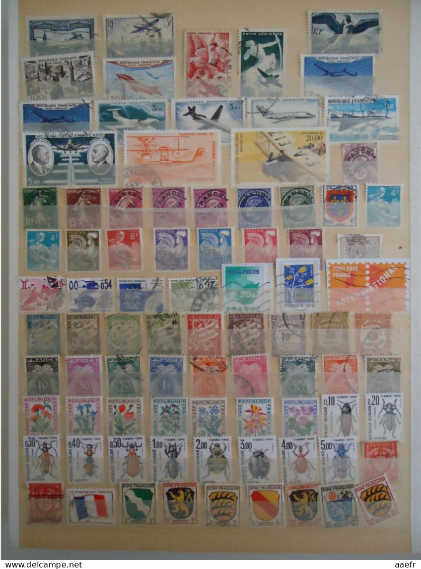 France 1876/2022 - 1231 timbres différents + 18 lettres et documents - 119 MNH - 40 séries complètes