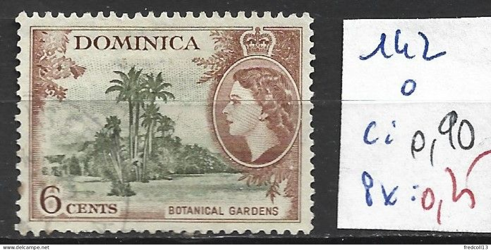 DOMINIQUE 142 Oblitéré Côte 0.90 € - Dominica (...-1978)