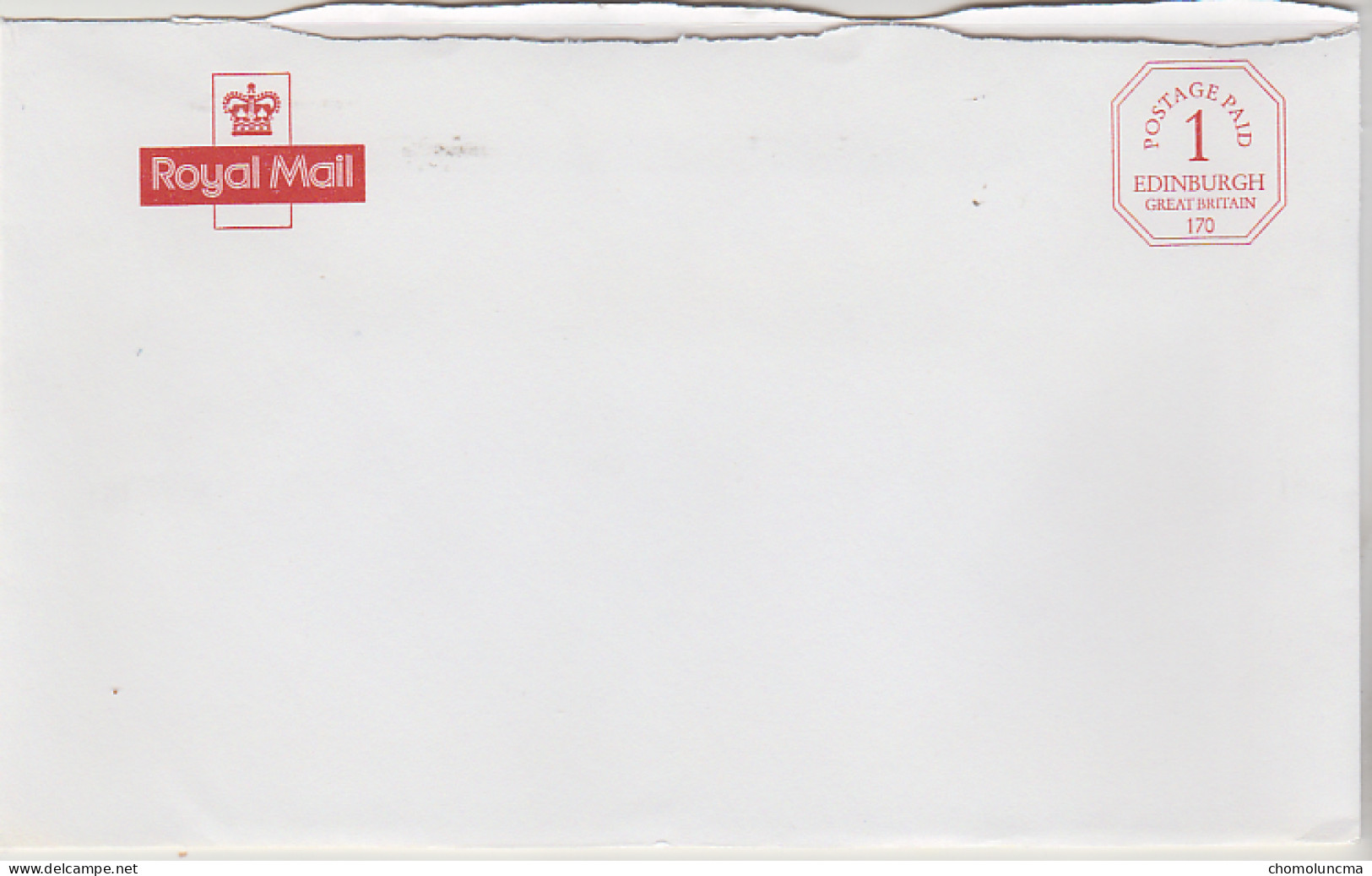 Royal Mail Cancel Postage Paid Edinburgh Printed In Red Port Payé Du Service Philatélique De Grande Bretagne - Dienstmarken