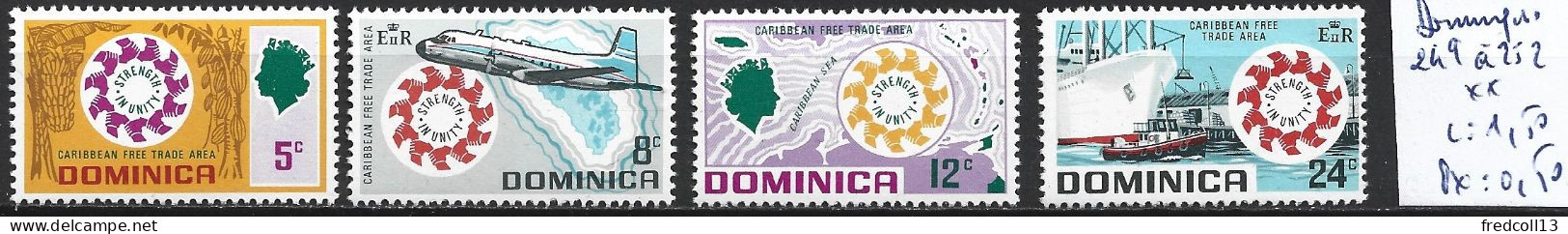 DOMINIQUE 249 à 252 ** Côte 1.50 € - Dominique (...-1978)