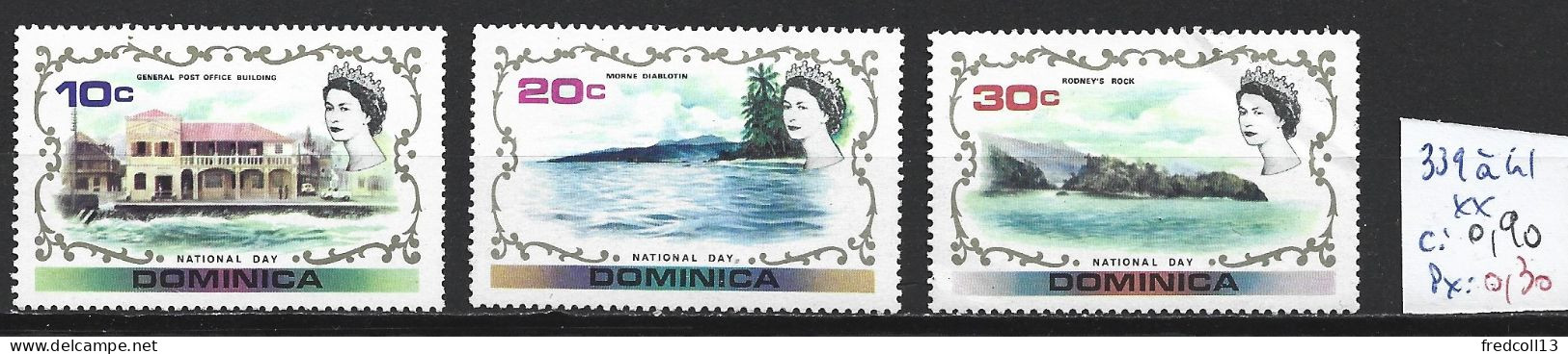 DOMINIQUE 339 à 41 ** Côte 0.90 € - Dominica (...-1978)