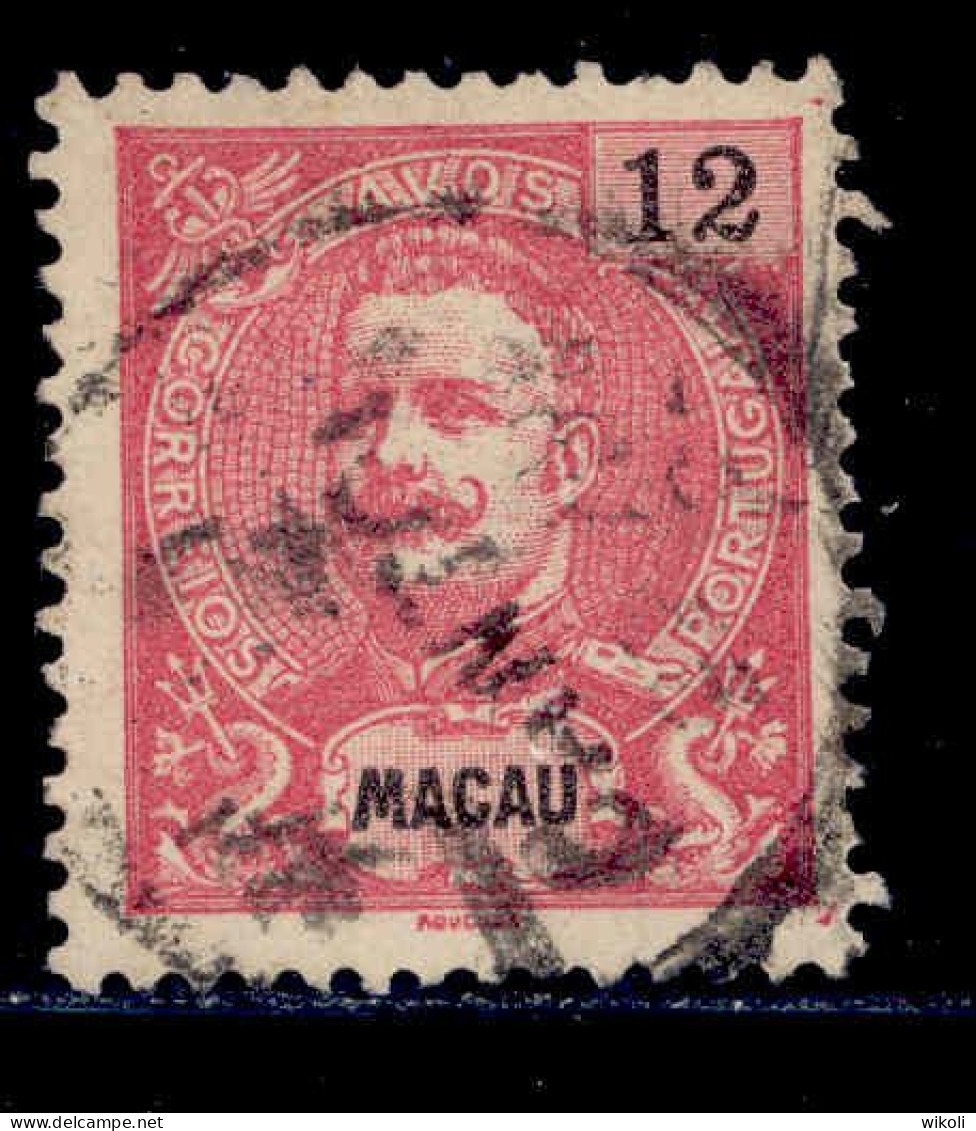 ! ! Macau - 1898 D. Carlos 12 A - Af. 85 - Used (cc 066) - Usados