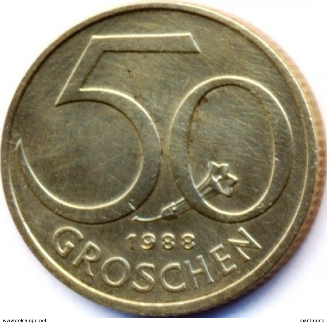 Austria - 1988 - 50 Groschen - KM 2885 - XF - Look Scans - Autriche