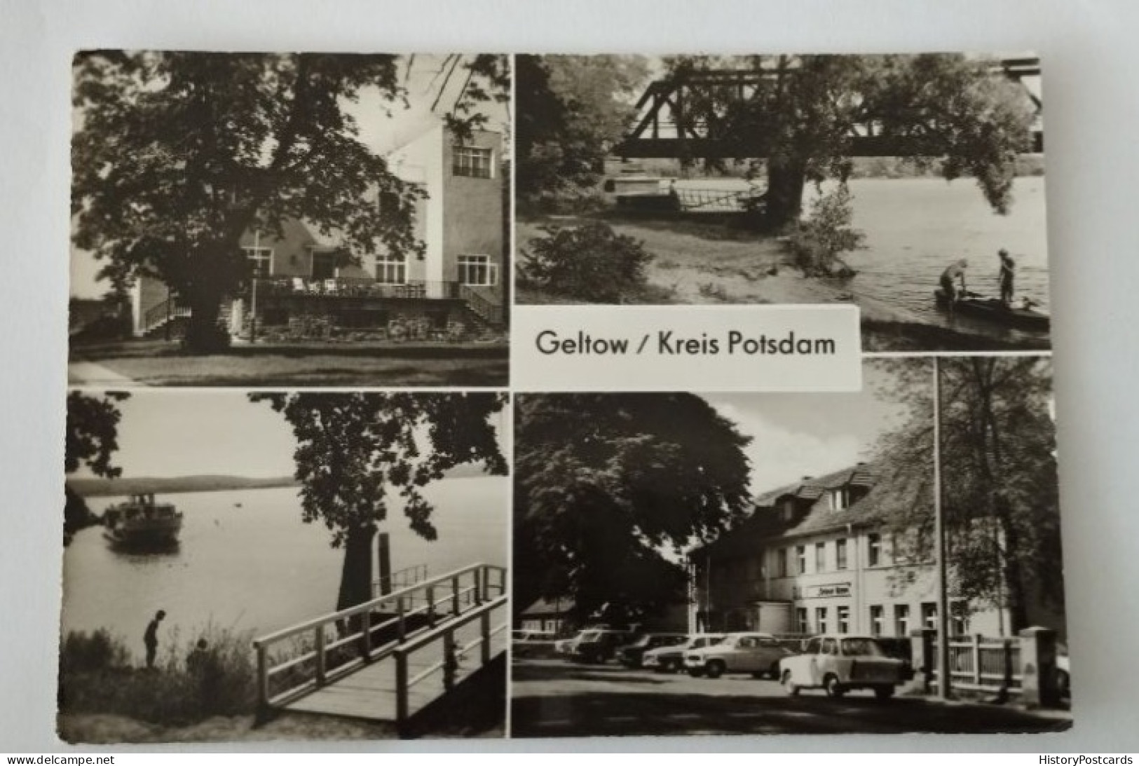 Geltow, Kreis Potsdam, Gaststätte Grüner Baum, DDR Autos U.a., 1983 - Potsdam