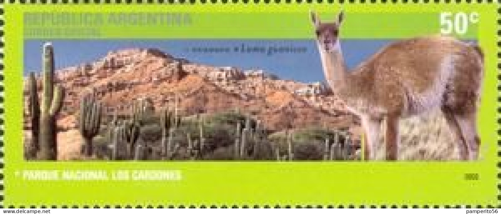 ARGENTINA - AÑO 2003 - Parques Nacionales, Parque Nacional Los Cardones, Guanaco - MNH - Unused Stamps