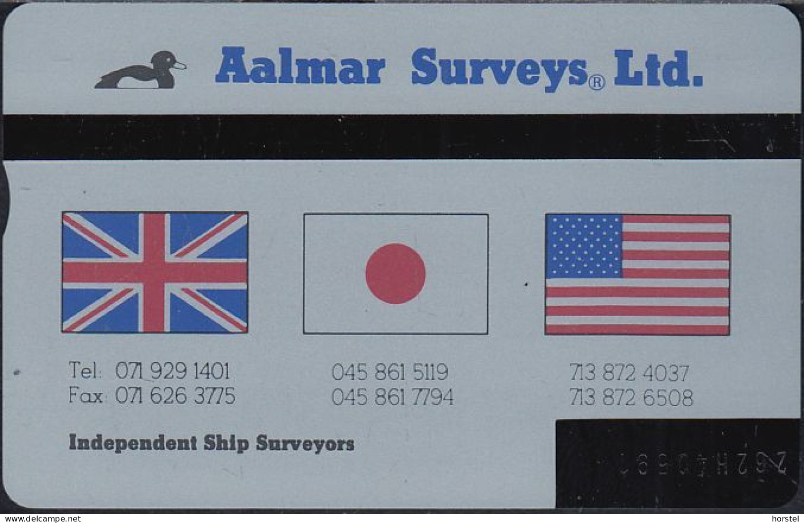 UK Phonecard - L&G - BTP072 - 10 Units - Aalmar Surveys Ltd (4) - Comic: Albatross - 262H - Mint - BT Emissions Publicitaires